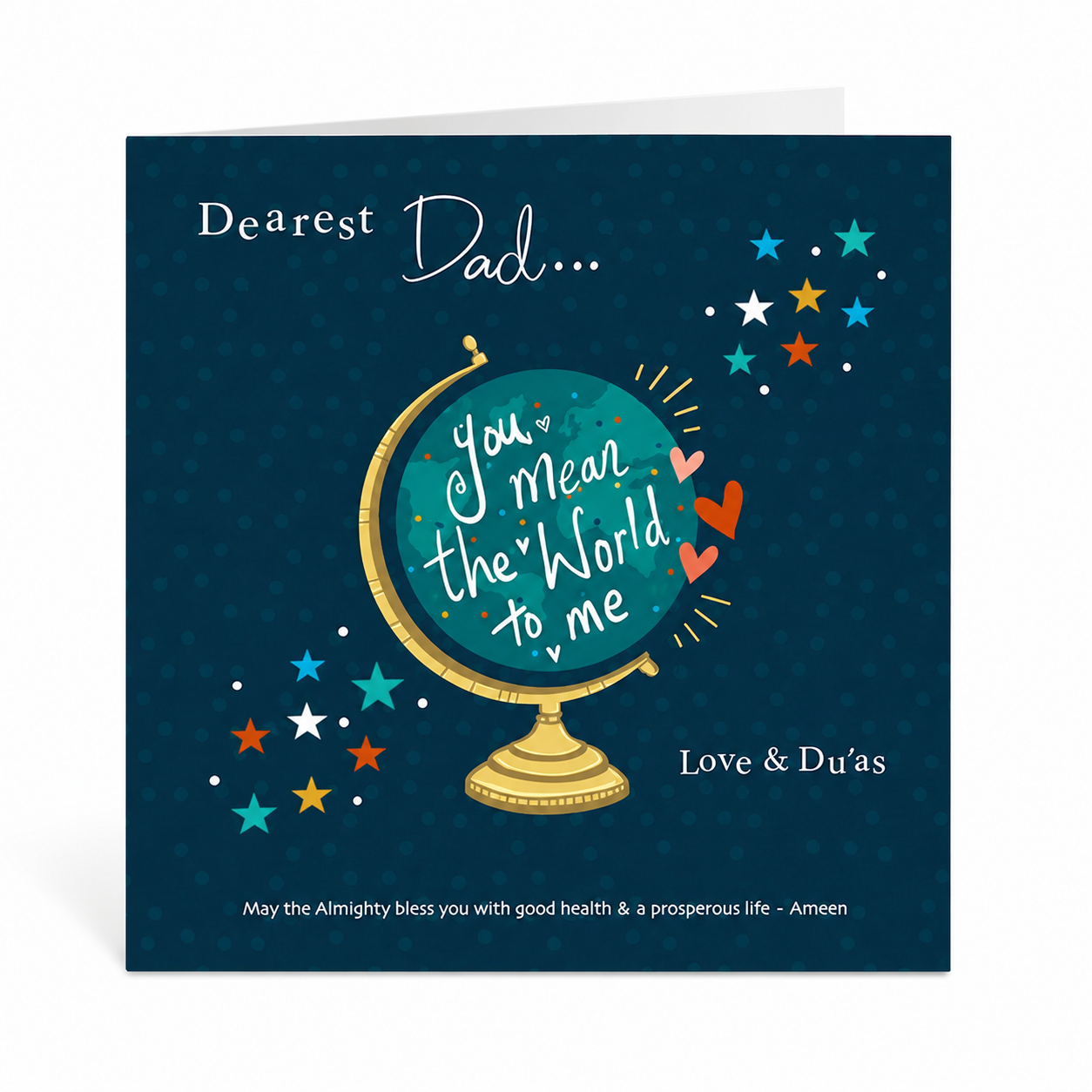 Dearest Dad – You Mean the World to Me Wenskaart