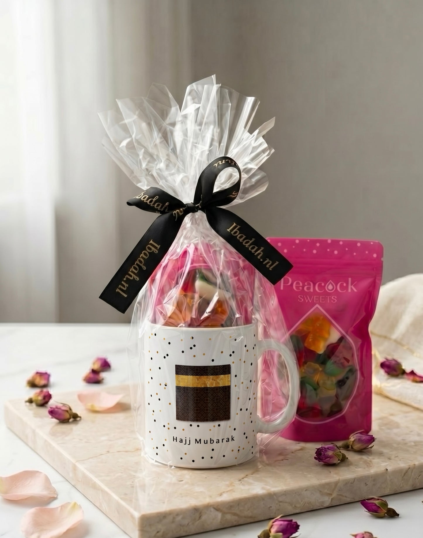 Hajj Mubarak Geschenkset | Mok met Halal Snoep