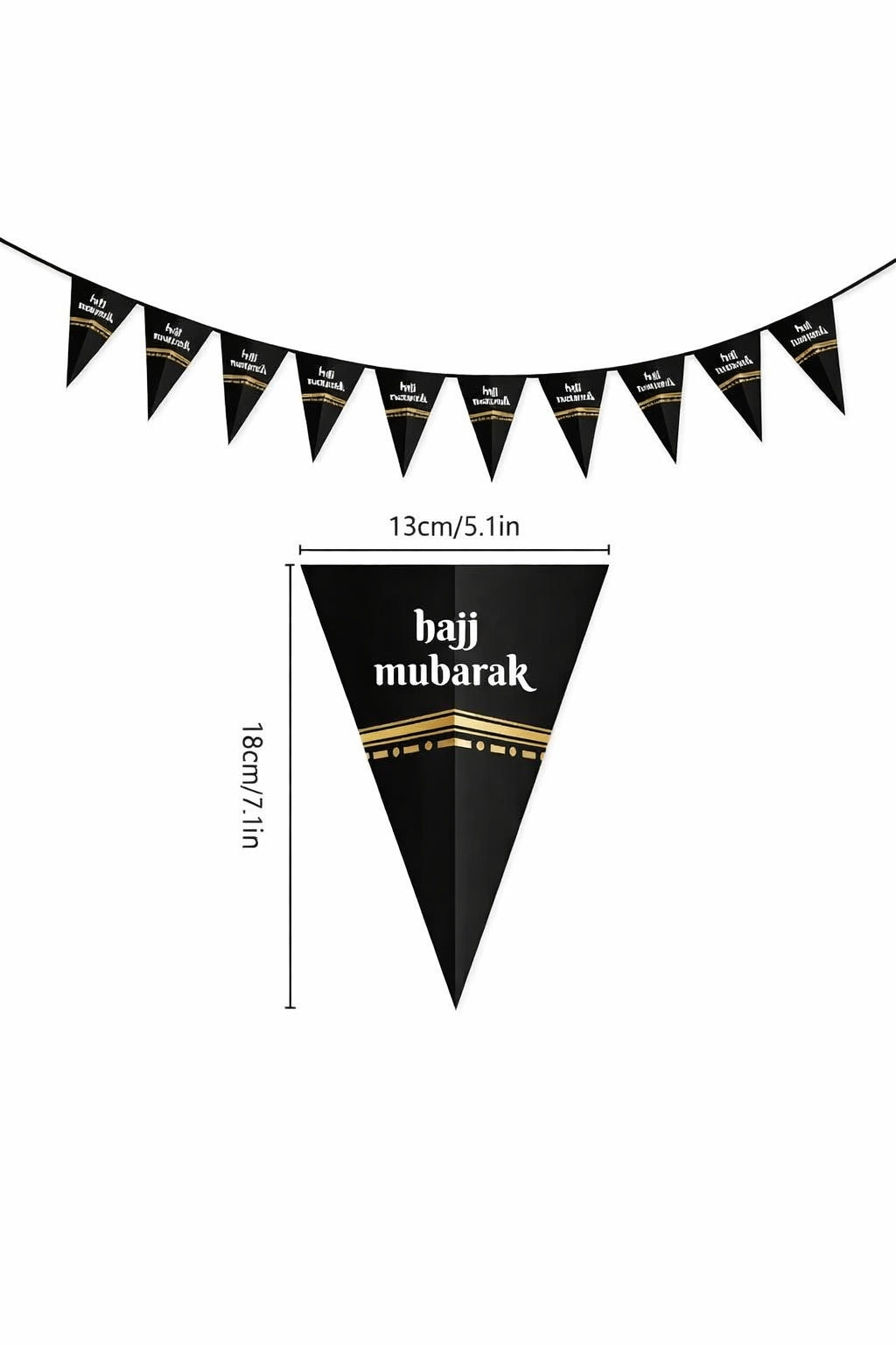 Hajj Mubarak Slinger – Feestelijke Vlaggetjes Decoratie