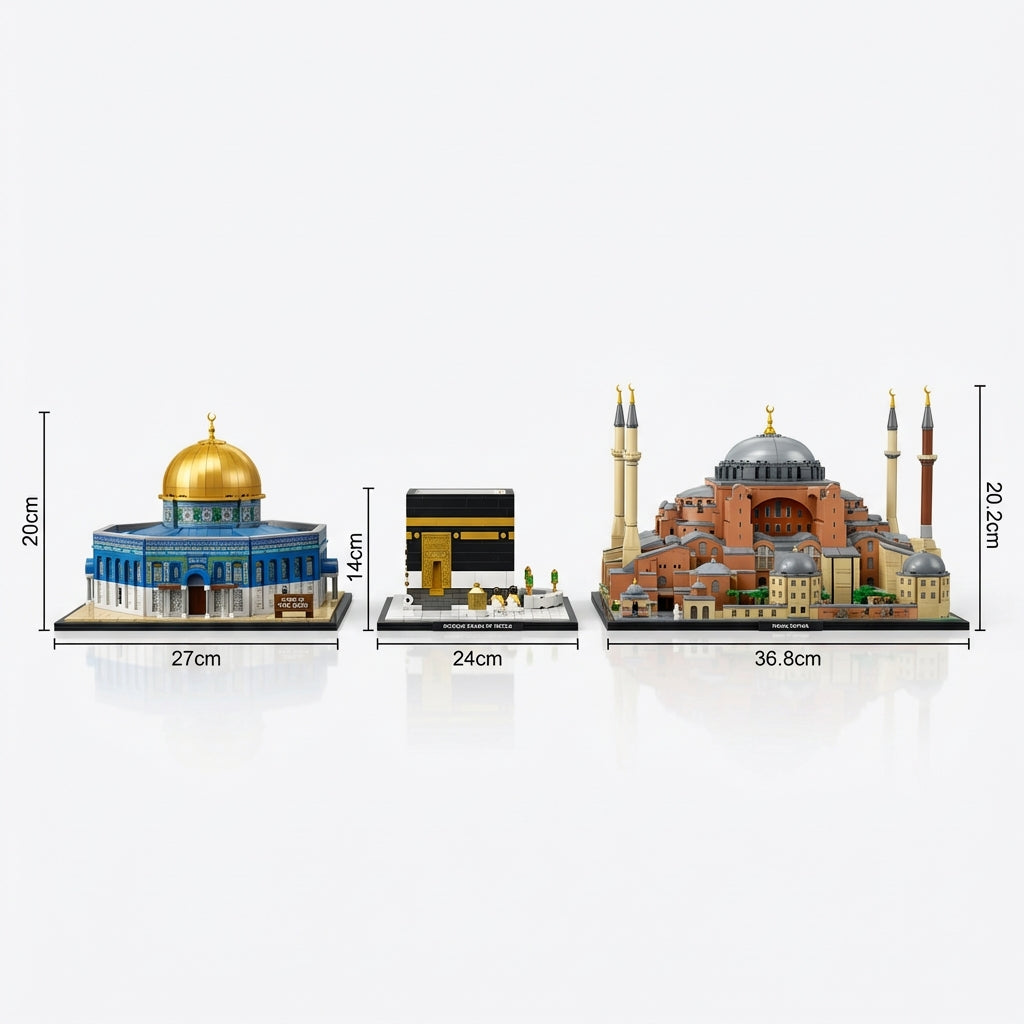 Unieke Moskee Bouwset Bundel – 3 Iconische Miniaturen