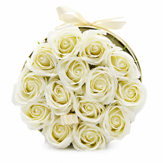 Luxe Zeeprozen Boeket créme | 14 Zeepbloemen