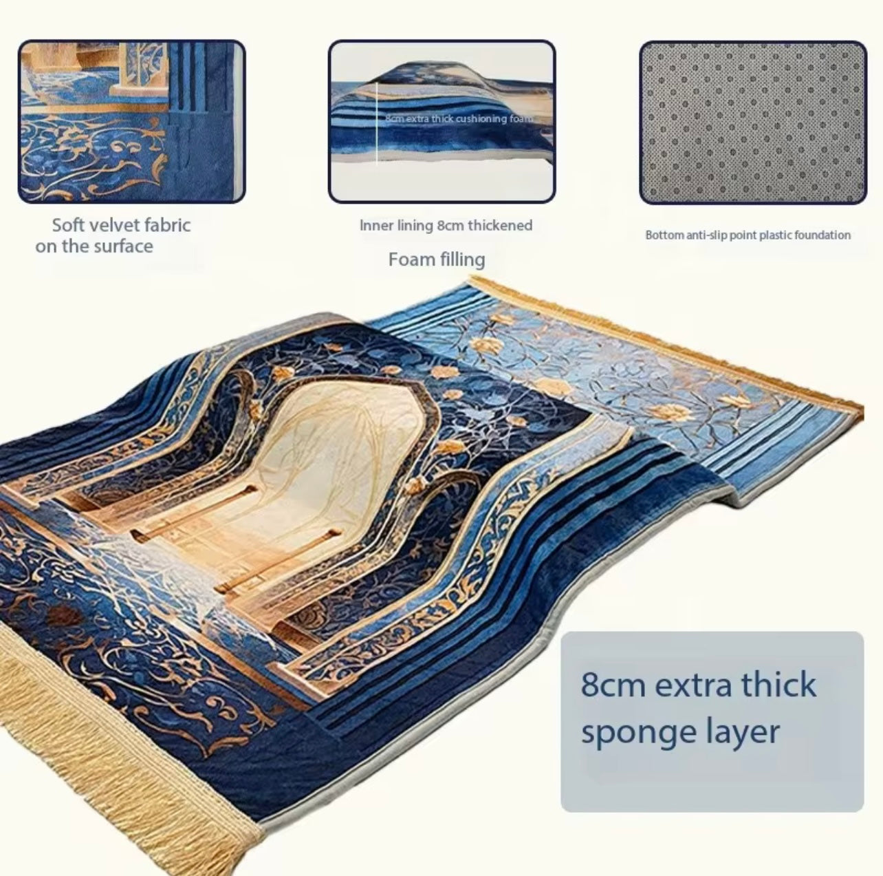 Ergonomisch Gebedskleed – Maximaal Comfort voor Knieën en Gewrichten