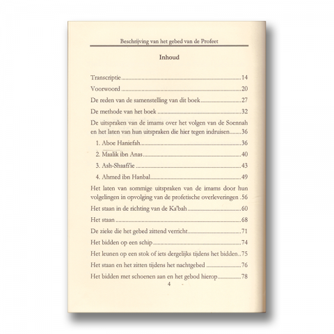 Beschrijving van het Gebed van de Profeet (softcover)