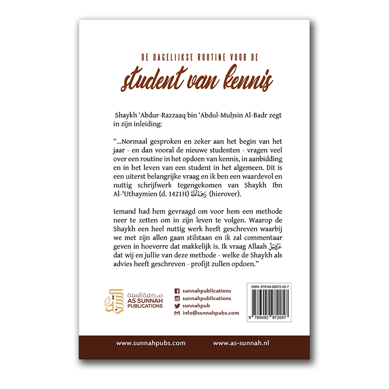 De Dagelijkse Routine voor de Student van Kennis